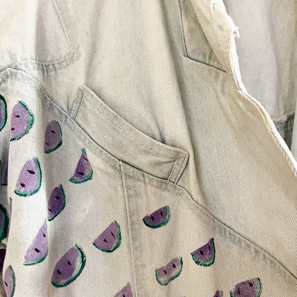 Justin Payne Hand Painted Design on Vintage Denim Jean Jacket, One of a Kind - Picture 5 of 8